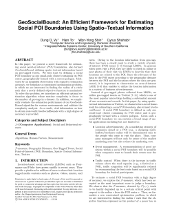 GeoSocialBound: An Efficient Framework for Estimating Social POI