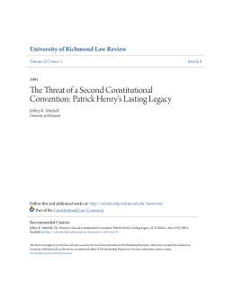 The Threat of a Second Constitutional Convention