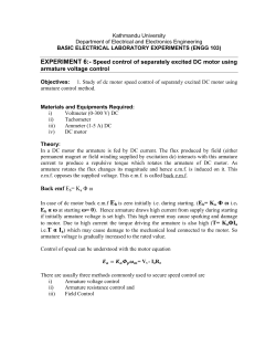 EXPERIMENT 6:- Speed control of separately excited DC motor