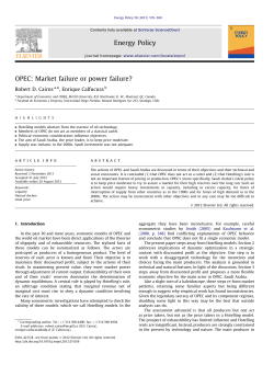 OPEC: Market failure or power failure?