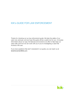 KIK`s GUIDE FOR LAW ENFORCEMENT