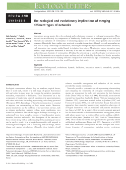 The ecological and evolutionary implications of merging different