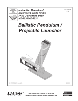 Ballistic Pendulum / Projectile Launcher