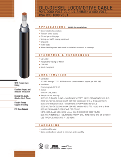 dlO-diesel lOcOMOtiVe cable