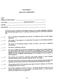 final plat checklist - City of Shelbyville, TN