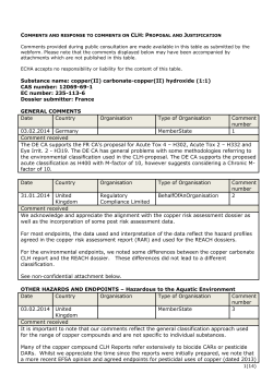 comments and response to comments on clh: proposal and