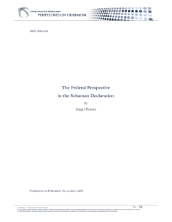 The Federal Perspective in the Schuman Declaration