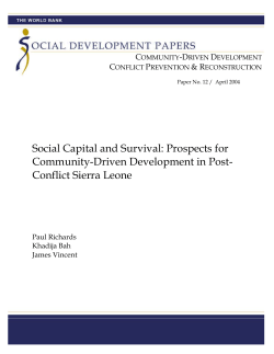 Conflict Sierra Leone - Wageningen UR E