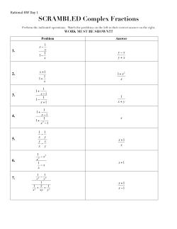 SCRAMBLED Complex Fractions