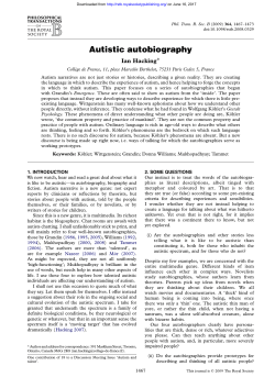 Autistic autobiography