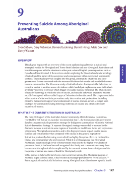 Preventing Suicide Among Aboriginal Australians