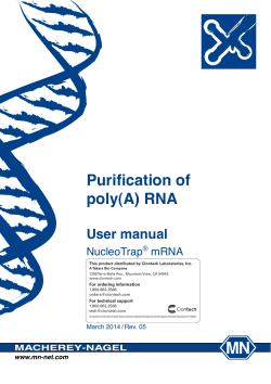 NucleoTrap Poly(A) mRNA Purification User Manual