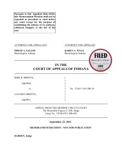 Kirk R. Bristol v. Latasha Bristol