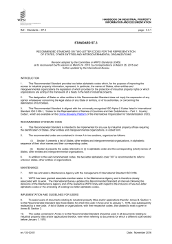 ST.3 - Recommended standard on two-letter codes for the