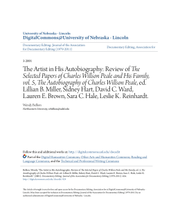 Review of The Selected Papers of Charles Willson Peale and His