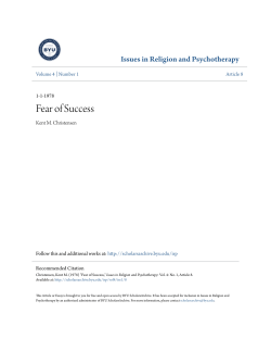 Fear of Success - BYU ScholarsArchive