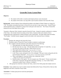 Greenville Treaty Lesson Plans