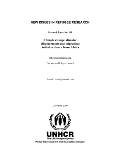 Climate Change, Migration and Displacement: Two African Case