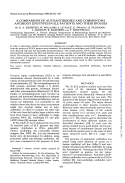 a comparison of autoantibodies and common dna