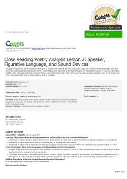 Close Reading Poetry Analysis Lesson 2