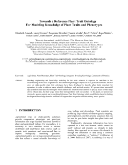 Towards a Reference Plant Trait Ontology For Modeling Knowledge