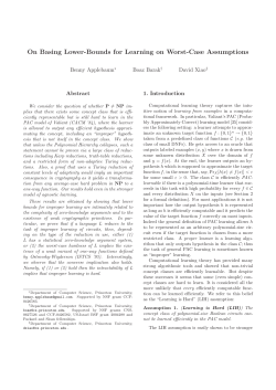 On Basing Lower-Bounds for Learning on Worst-Case