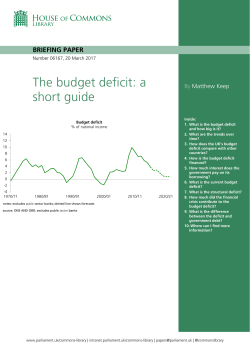 The budget deficit: a short guide