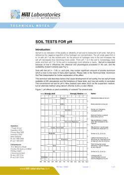 Soil tests for pH - Hill Laboratories