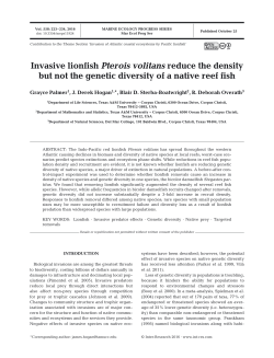 Invasive lionfish Pterois volitans reduce the density but not the