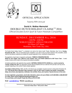 DOUBLE DUTCH HOLiDAY CLASSiC™ 2016 SUNDAY