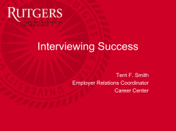 Interviewing Success - Rutgers