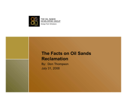 The Facts on Oil Sands Reclamation