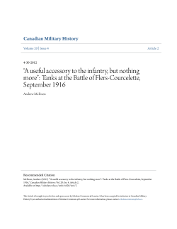 Tanks at the Battle of Flers-Courcelette