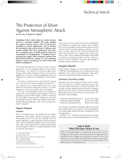 The Protection of Silver Against Atmospheric Attack