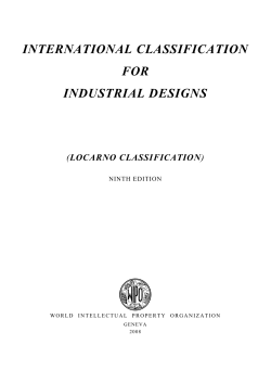 international classification for industrial designs