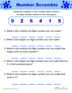 2. What is the largest six-digit number you can make?