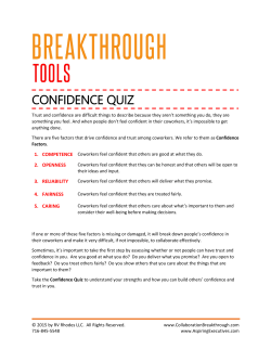 confidence quiz - Collaboration Breakthrough