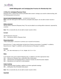 DRAFT-SHARE Bibliographic and Cataloging Best Practices for