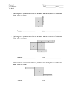 1. Find and record one expression for the perimeter and one