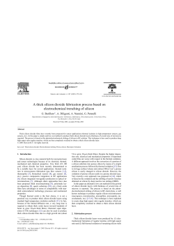 A thick silicon dioxide fabrication process based on electrochemical