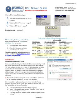 BSL Driver Guide