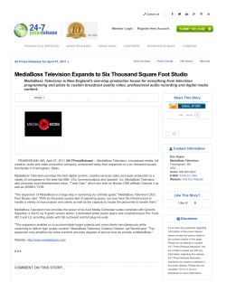 MediaBoss Television Expands to Six Thousand Square Foot Studio