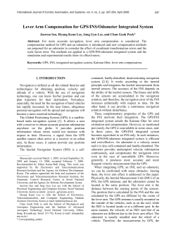 Lever Arm Compensation for GPS/INS/Odometer Integrated
