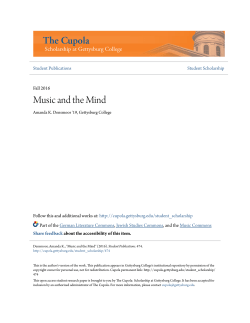Music and the Mind - The Cupola: Scholarship at Gettysburg College