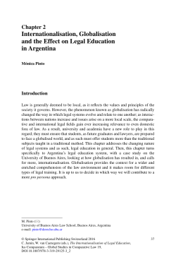 Internationalisation, Globalisation and the Effect on Legal Education