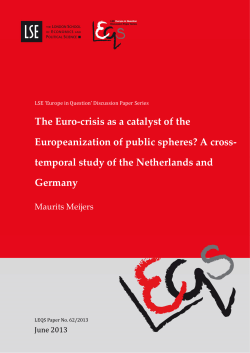 The Euro-crisis as a catalyst of the Europeanization of public
