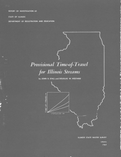 Provisional Time-of-Travel for Illinois Streams