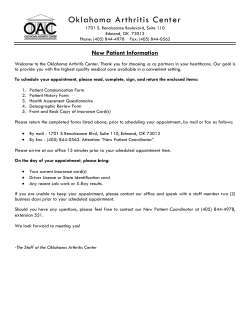 New Patient Packet Form - Oklahoma Arthritis Center