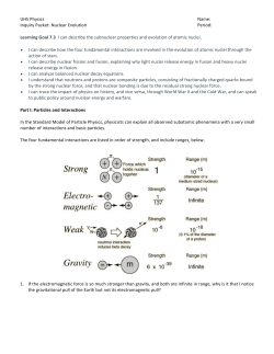 Nuclear Evolution InquiryJL