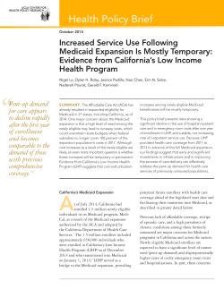 Increased Service Use Following Medicaid Expansion Is Mostly